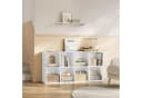 Woltu Bücherregal Weiß 8 Fächer MDF Büroregal Aktenschrank Bild 4