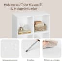 Woltu Bücherregal Weiß 8 Fächer MDF Büroregal Aktenschrank Bild 5