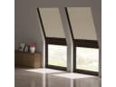 Woltu Dachfensterrollo Thermorollo ohne Bohren mit Saugnapf Grau Beige Schwarz Bild 1