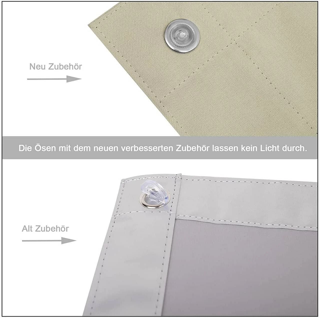 Woltu Dachfensterrollo Thermorollo ohne Bohren mit Saugnapf Grau Beige Schwarz - Bild 4