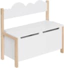 Woltu Truhenbank Weiß Helleiche Kindersitzbank mit Stauraum Bild 2