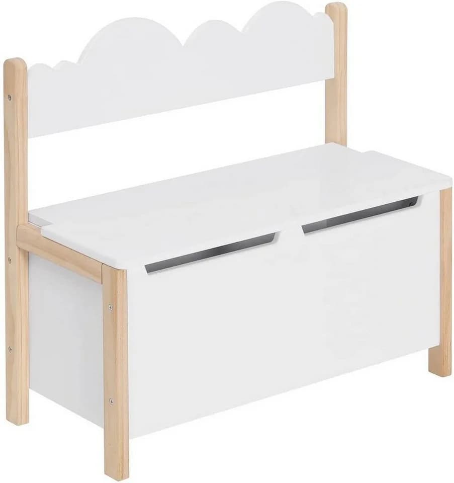 Woltu Truhenbank Weiß Helleiche Kindersitzbank mit Stauraum - Bild 2