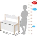 Woltu Truhenbank Weiß Helleiche Kindersitzbank mit Stauraum Bild 4