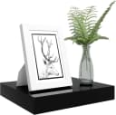 Woltu Volato Wandregal Schwarz Freischwebend MDF Bild 5