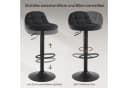 Woltu Barhocker 2er Set Samt Metall 360° Drehstuhl Bild 4