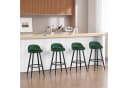 Woltu Barhocker Set 2 Stuhl Schwarz Samt Metall Bild 1