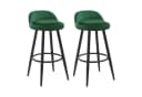 Woltu Barhocker Set 2 Stuhl Schwarz Samt Metall Bild 2