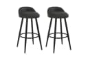 Woltu Barhocker 2er Set Anthrazit Kunstleder Bild 2