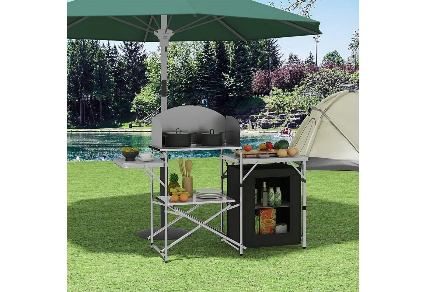 Woltu Campingtisch faltbar mit Tragetasche und Windschutz - Bild 4