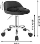 Woltu Bürostuhl Drehhocker Samt Grau höhenverstellbar Bild 3