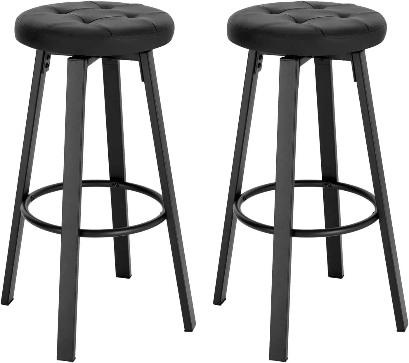 Woltu Barhocker 2er Set mit drehbarem Sitz 35,5 cm Kunstleder - Bild 2