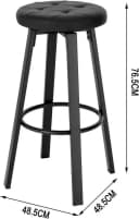 Woltu Barhocker 2er Set mit drehbarem Sitz 35,5 cm Kunstleder Bild 3