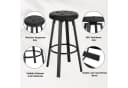 Woltu Barhocker 2er Set mit drehbarem Sitz 35,5 cm Kunstleder Bild 4