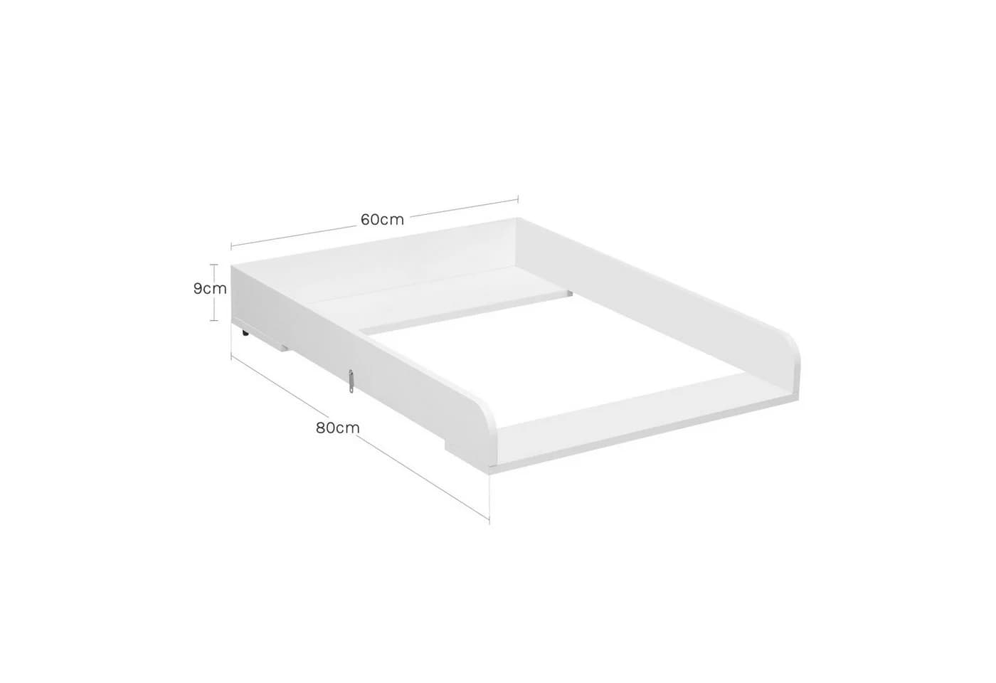 Woltu Wickelaufsatz Weiß MDF Wickelauflage für Kommoden - Bild 3