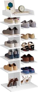 Woltu Schuhregal Weiß 12 Ebenen Platzsparend Bild 2