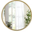 Woltu Wandspiegel Rund Gold Metallrahmen Glas Bild 2