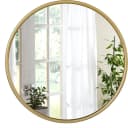 Woltu Runder Wandspiegel mit Goldrahmen Glas Metall Bild 2
