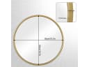 Woltu Runder Wandspiegel mit Goldrahmen Glas Metall Bild 3