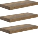 Woltu Wandregal Set 3-tlg. MDF Holz Braun Wandboard Bild 2