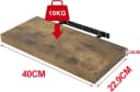 Woltu Wandregal Set 3-tlg. MDF Holz Braun Wandboard Bild 3