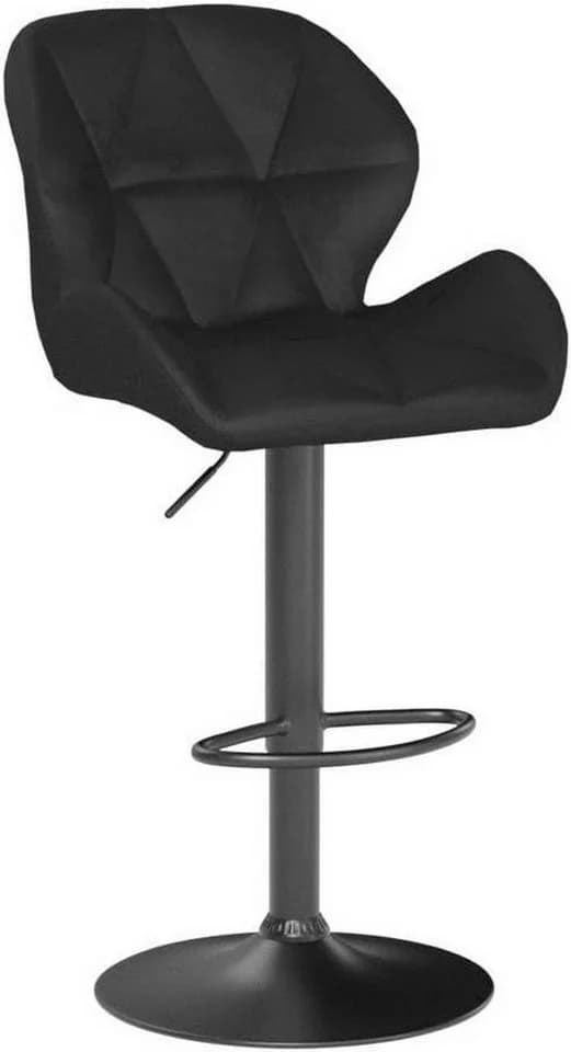 Woltu Barhocker 4 St. Schwarz Höhenverstellbar Drehbar Stahl - Bild 5