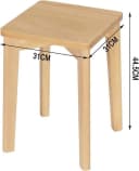 Woltu Esszimmerstuhl Massivholz Stapelbar Ohne Lehne Sitzhocker Bild 3