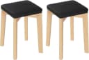 Woltu Esszimmerstuhl 2er Set Stapelbar Massivholz Schwarz Bild 2