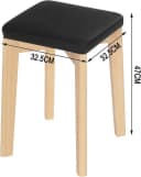 Woltu Esszimmerstuhl 2er Set Stapelbar Massivholz Schwarz Bild 3