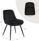 Woltu Esszimmerstuhl 6er Set Schwarz Samt Polsterstuhl Bild 3