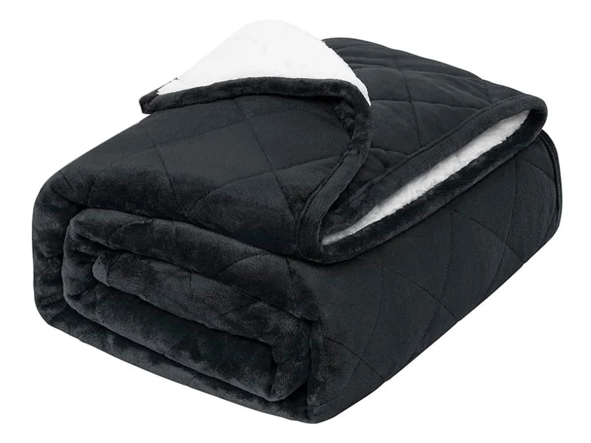 Woltu Gewichtsdecke Flanell Sherpa Therapiedecke - Bild 2