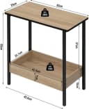 Woltu Beistelltisch mit 2 Ablagen und Stauraum Bild 3