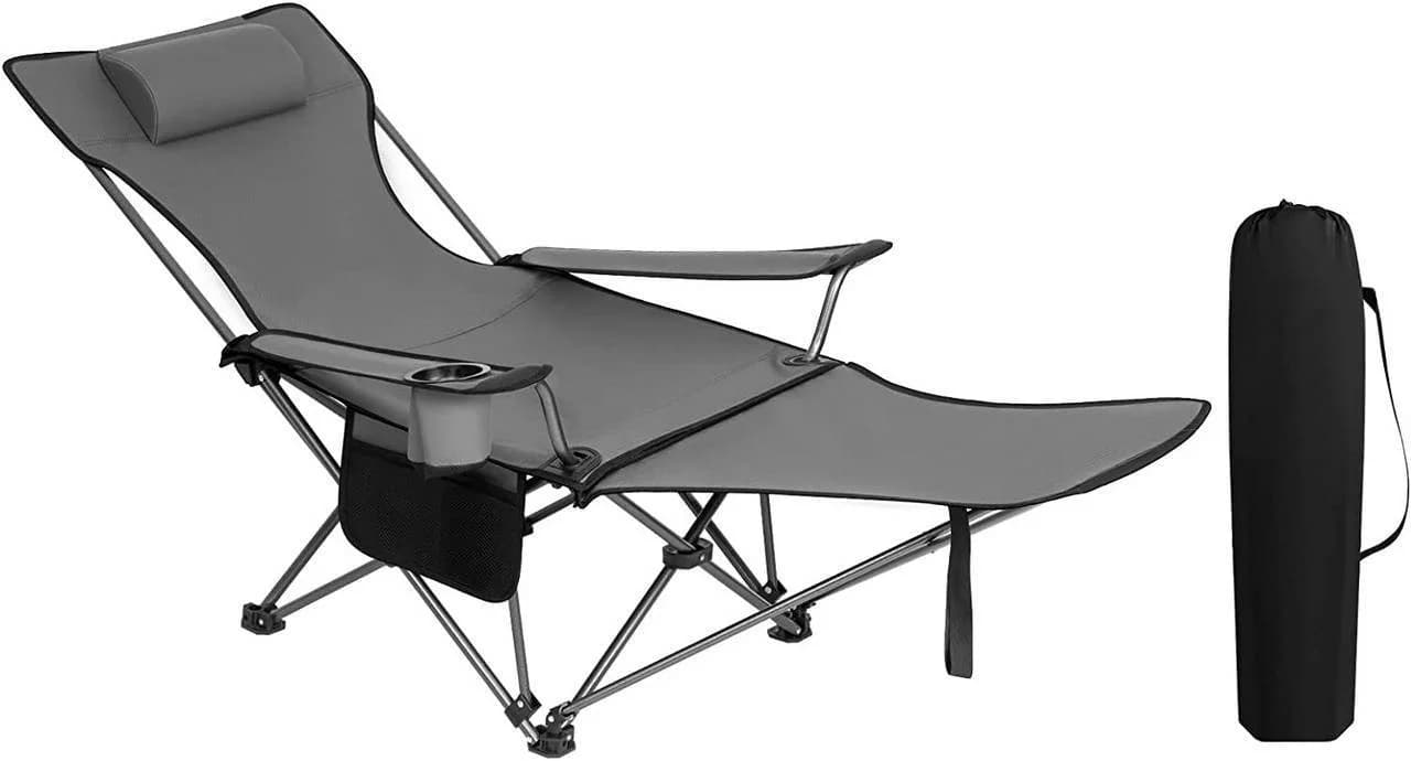 Woltu Campingstuhl Klappbar Outdoor mit Armlehnen Getränkehalter - Bild 2