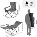 Woltu Campingstuhl Klappbar Outdoor mit Armlehnen Getränkehalter Bild 3
