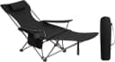 Woltu Campingstuhl Schwarz Klappbar mit Verstellbarer Rückenlehne Bild 2
