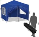 Woltu Faltpavillon 3x3m Blau/Grau höhenverstellbar mit Seitenwänden Bild 3