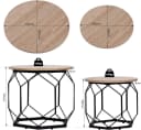 Woltu Couchtisch 2er-Set mit Stauraum, Holzwerkstoff Metall Bild 3