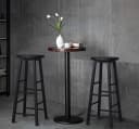 Woltu Barhocker 4er Set Stahl MDF Schwarz Industrial Bild 1