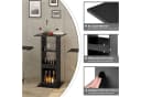 Woltu Bartisch mit 3 Regalfächern Schwarz/Weiß/Braun Holzwerkstoff Bild 4