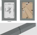 Woltu Bilderrahmen 5er-Set Grau MDF mit Plexiglas Bild 3
