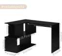 Woltu L-Form Eckschreibtisch 120x100cm mit Ablagen Bild 3