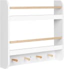 Woltu Kinderregal Weiß mit 2 Ablagen und 4 Haken Bild 5
