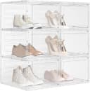 Woltu Schuhbox Aufbewahrungsboxen 6 St. Transparent Stapelbar Bild 2