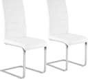 Woltu Freischwinger Set 2 Stuhl Schwarz/Weiß Kunstleder Bild 2