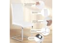 Woltu Freischwinger Set 2 Stuhl Schwarz/Weiß Kunstleder Bild 5