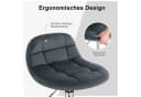 Woltu Arbeitshocker Samt Höhenverstellbar Drehhocker Grau Bild 4