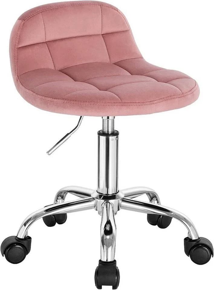 Woltu Arbeitshocker Rosa Samt höhenverstellbar - Bild 2