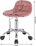 Woltu Arbeitshocker Rosa Samt höhenverstellbar Bild 3