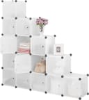 Woltu Steckregal Set 15-tlg. Weiß Modulares Regalsystem Bild 2