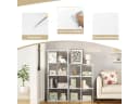 Woltu Bücherregal Weiß 3 Ebenen 6 Fächer Bild 5