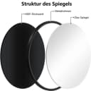 Woltu Runder Wandspiegel mit Goldrahmen Glas Bild 5